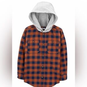 Carter’s Plaid Hooded Button Down